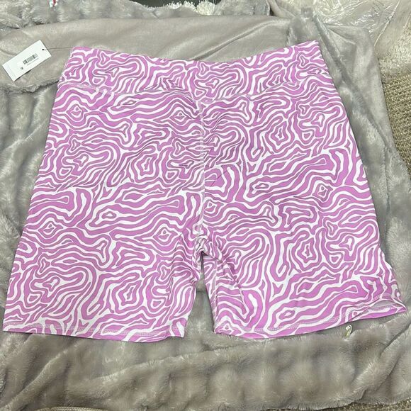 Trendy Plus Size Active Printed Summer Bike Shorts Size 20 - Picture 2 of 3